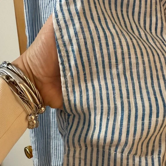 VINEYARD VINES Striped Linen Shirt Dress - Picture 5 of 5